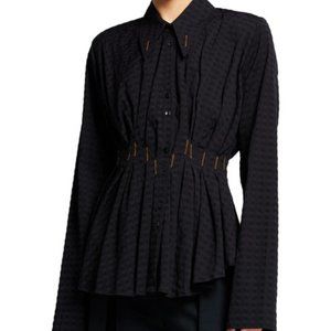 palmer//harding Escen Fitted-Waist Check Top